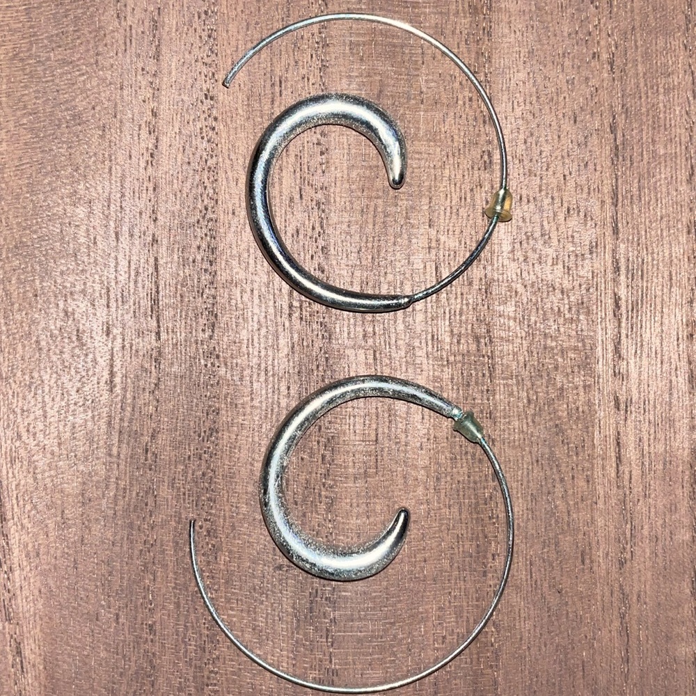 Sterling silver swirl earrings